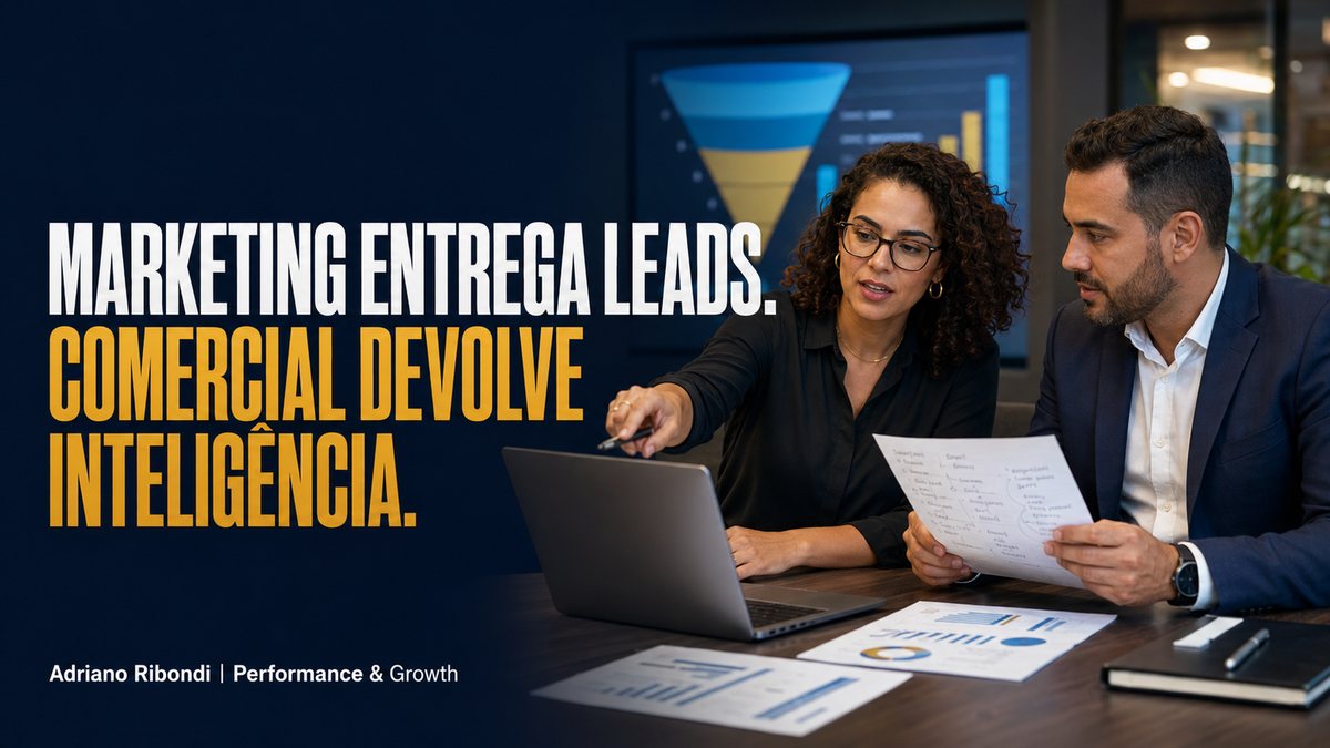 Marketing entrega leads. Comercial precisa devolver inteligência