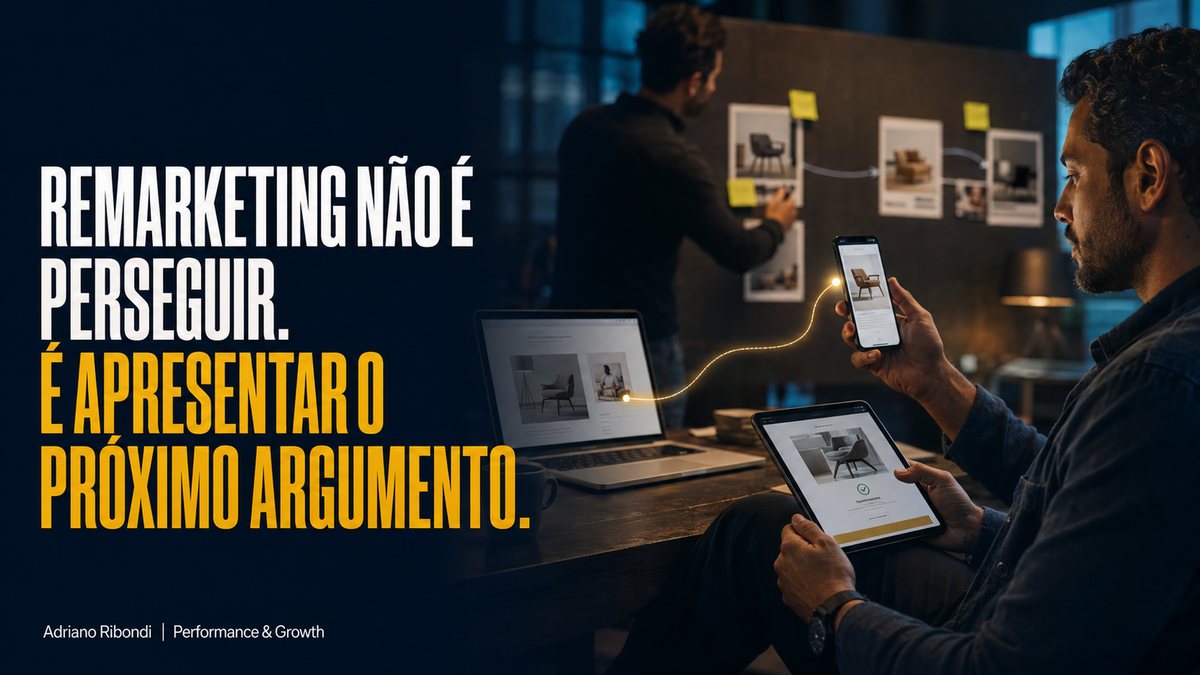 Remarketing não é perseguir usuários: é construir uma sequência que avança a decisão