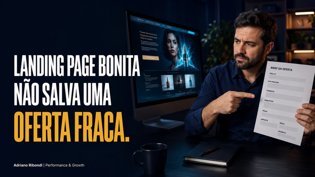 Uma landing page bonita não compensa uma oferta fraca