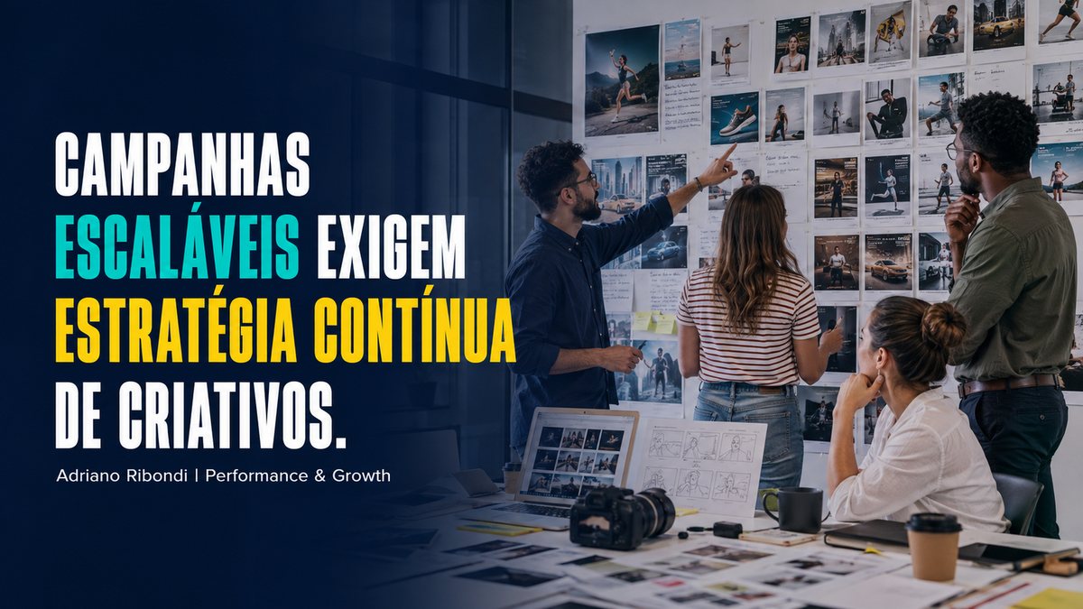 Campanhas escaláveis e estratégia de criativos