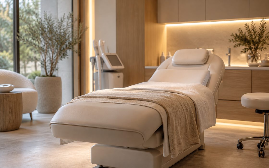 Sala de tratamento de clínica de estética
